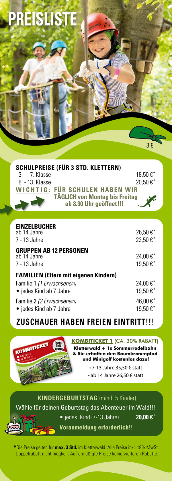 ImagePreisliste Kletterwald